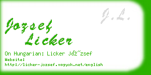jozsef licker business card
